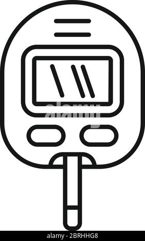 Glucose meter icon. Outline glucose meter vector icon for web design isolated on white background Stock Vector
