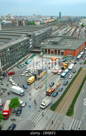 Central railway station in Munich, GERMANY Stock Photo