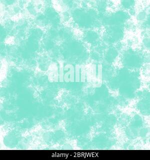 Watercolor spots, abstract backdrop wallpaper background, blots of watercolor paint blue mint light color. Colored messy splashing blur pattern for de Stock Photo