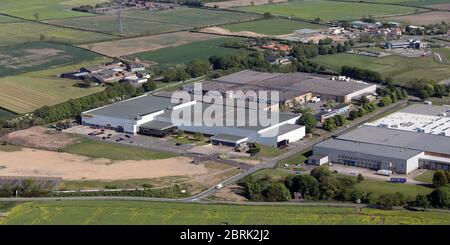 aerial view of Green Lane Industrial Estate, Spennymoor, County Durham, UK Stock Photo