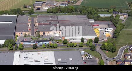 aerial view of Green Lane Industrial Estate, Spennymoor, County Durham, UK Stock Photo