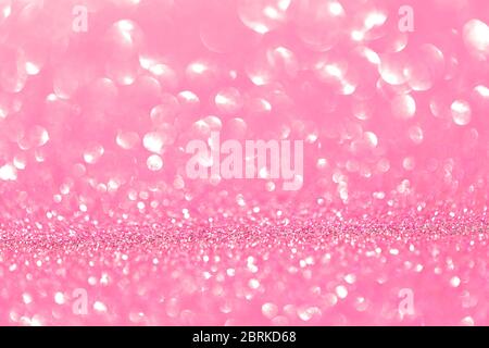Beautiful pink glitter abstract backrgound with the light blick Stock Photo