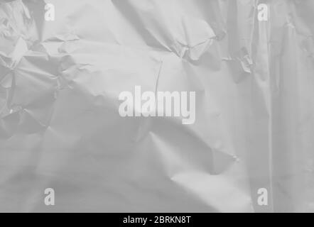 Beautiful close up view at an empty plastic film texture on a white background