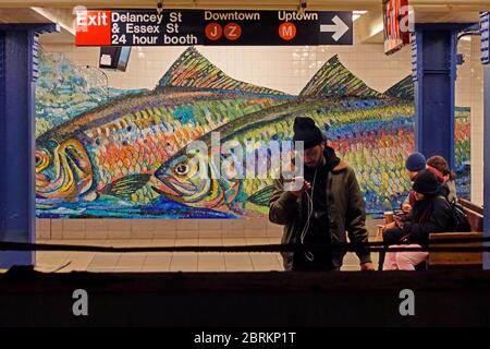 Essex street subway station Manhattan NYC Stock Photo