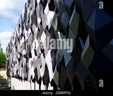 side of car park made up of shapes Stock Photo