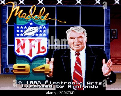 John Madden Football - SNES Super Nintendo - Editorial use only