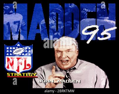 Madden NFL 95 - SNES Super Nintendo  - Editorial use only Stock Photo