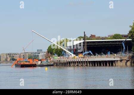 Fulham Riverside Development Fulham football club Riverside stand Stock Photo - Alamy