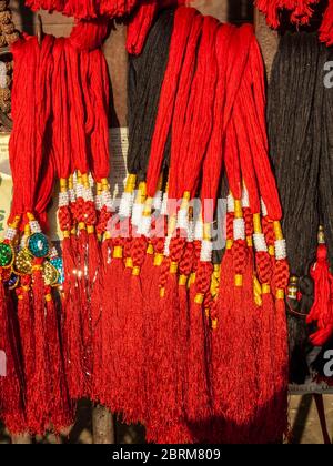 Nepal, Kathmandu, colourful market stall street scenes in and around the sub-district of Patan during the Bala Chat urdashi Festival Stock Photo
