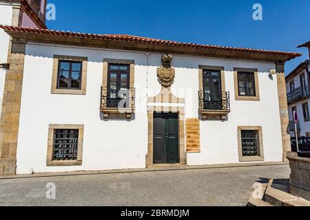 Facade of the former City Council building, built in the 18th century in Arouca, Aveiro, Portugal Stock Photo