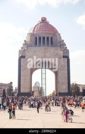 Monumento a la Revolucion (Revolution Monument) Mexico City, Mexico with copy space Stock Photo