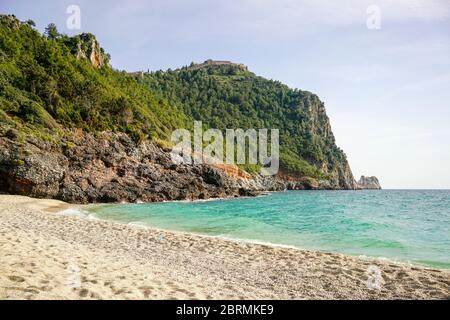 Cleopatra sand beach in Alanya  reviera Stock Photo