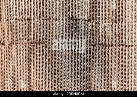 Detail of some folded cardboard boxes to make a move of home. Stock Photo