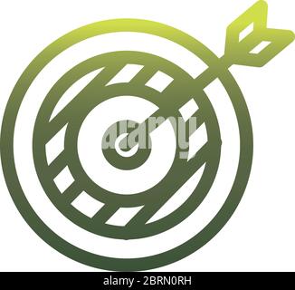 Target gradient style icon design, Solution success strategy idea problem innovation creativity inspiration and intelligence theme Vector illustration Stock Vector