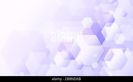 Abstract geometric light purple hexagonal design background. Stock Vector
