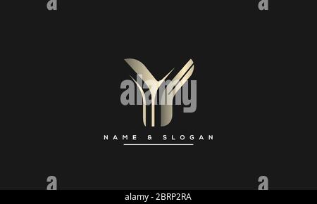 Abstract Letter Y, YY Logo Monogram Stock Vector