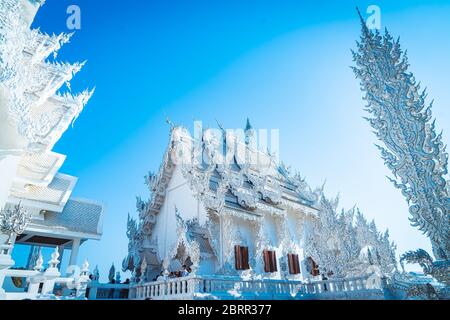 White Temple in Chaing Rai, Thailand Stock Photo
