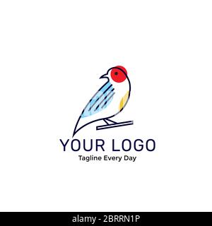 Bird logo design template Stock Vector
