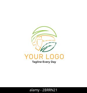 Bird logo design template Stock Vector