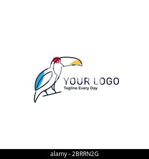 Bird logo design template Stock Vector