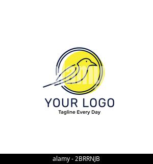 Bird logo design template Stock Vector