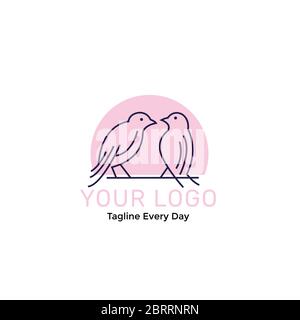 Bird logo design template Stock Vector