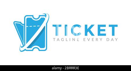 Ticket logo inspiration design vector Stock Vector