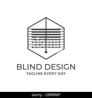 Window hexagon logo design vector Stock Vector