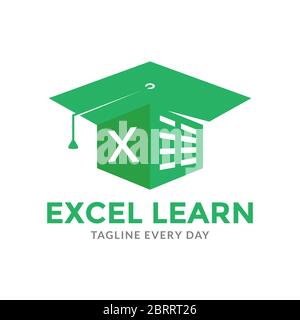 Excel Academy logo design vector Stock Vector