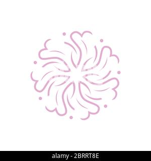 Spiral flower logo design template Stock Vector