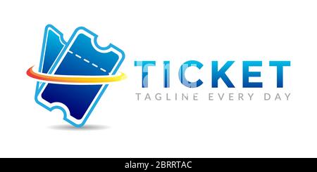 Ticket logo inspiration design vector Stock Vector