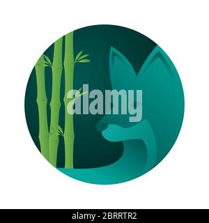 Abstract wolf logo design illustration Stock Vector