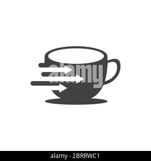 Coffee data logo design Stock Vector