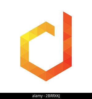 Digital D logo design template Stock Vector