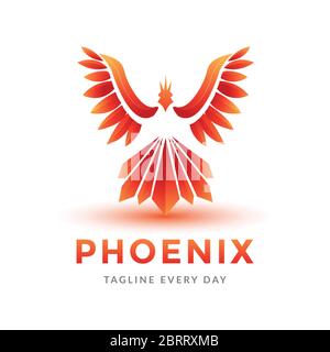 Abstract phoenix logo design Stock Vector