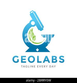 Plants lab logo design template Stock Vector
