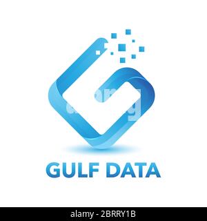 Letter G data logo design Stock Vector
