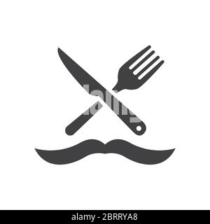 Man Chef logo design template Stock Vector
