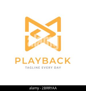 Infinity triangle logo design Stock Vector