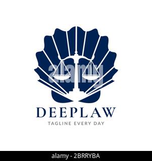 Master law logo design template Stock Vector