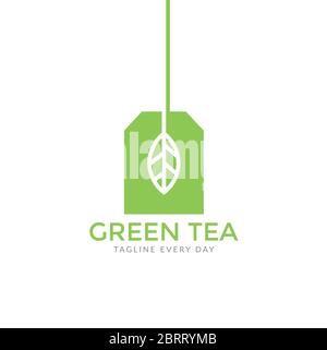 Green Tea logo design template Stock Vector