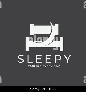 Moon Hotel logo design template Stock Vector