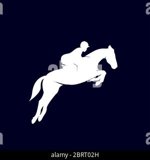 Horse racing logo design template Stock Vector