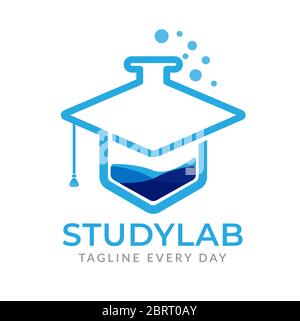 Pharmacy school logo design template Stock Vector