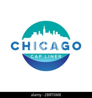 Chicago city logo design Stock Vector