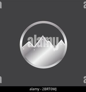 Mountain steel logo design Stock Vector