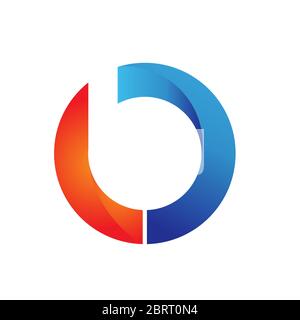 Circle B logo design template Stock Vector