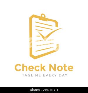 Check Note logo design template Stock Vector
