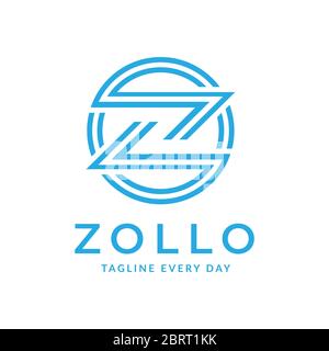 Zigzag logo design template Stock Vector