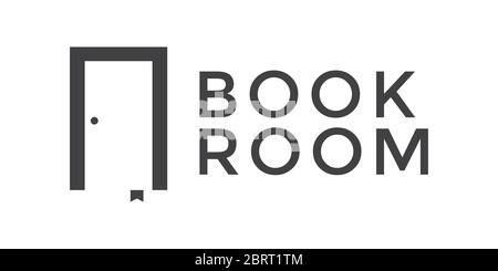 Book room logo design template Stock Vector